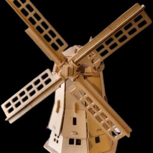 Houten molen bouwpakket 3D